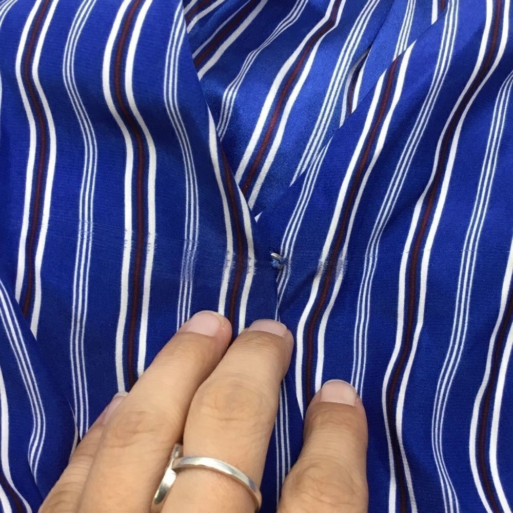 Rag & Bone Felix Stripe Silk Wrap Top C3 - image 5